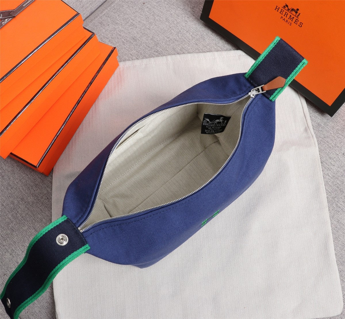 Hermes Bride-A-Brac 25 Azure Canvas