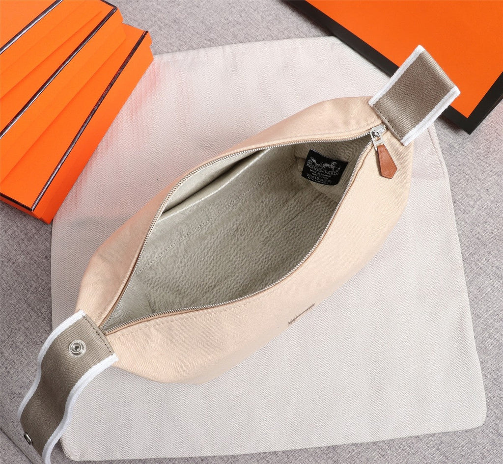 Hermes Bride-A-Brac 25 Beige Canvas