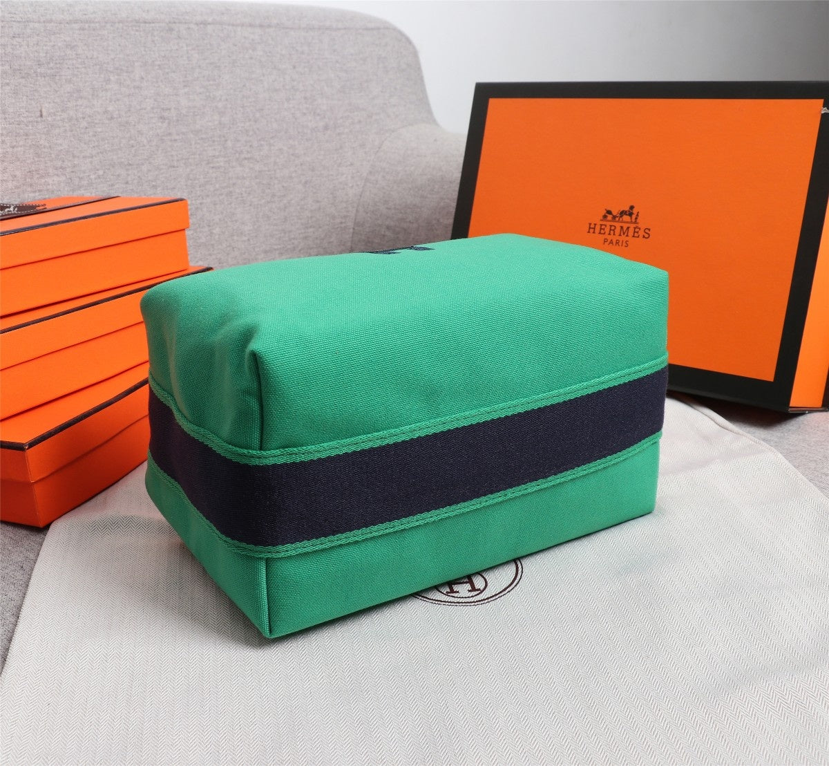 Hermes Bride-A-Brac 25 Jade Canvas