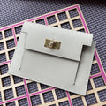 Hermes Kelly Pocket 13.5 White Epsom Ghw