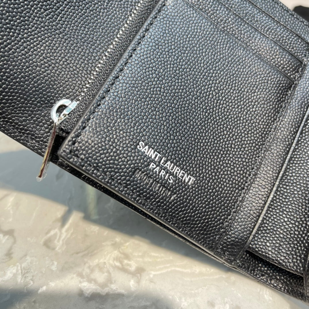 Monogram 12 Full Black Calfskin Card Holder