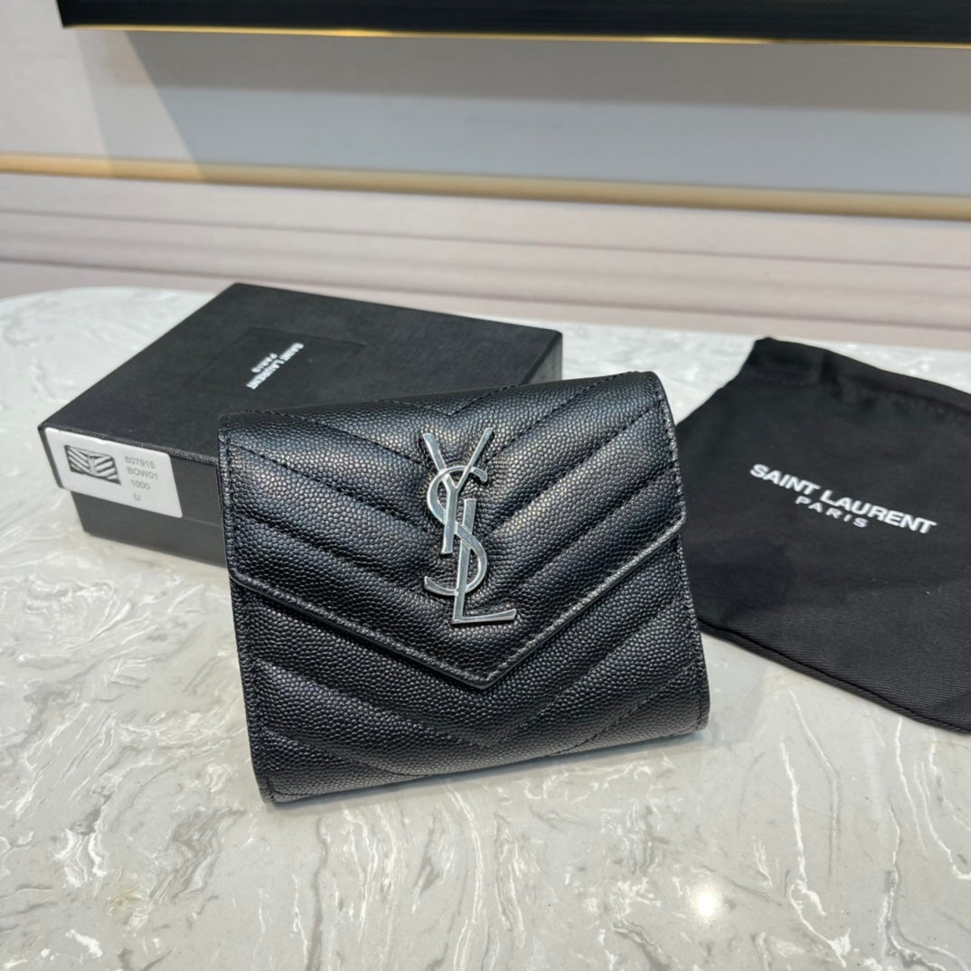 Monogram 12 Full Black Calfskin Card Holder