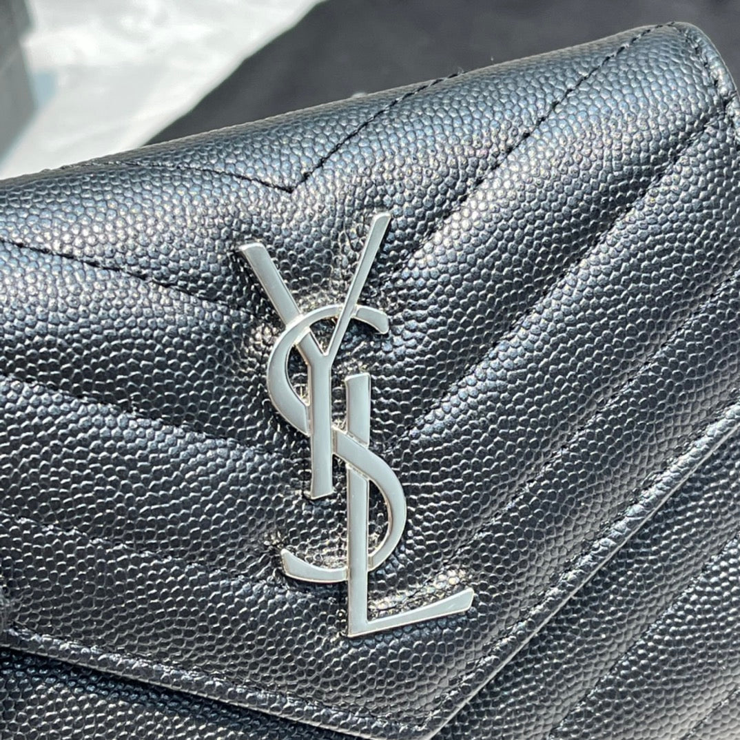 Monogram 12 Full Black Calfskin Card Holder