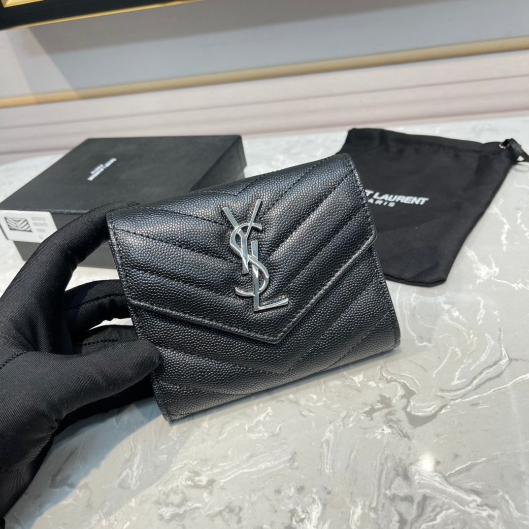 Monogram 12 Full Black Calfskin Card Holder
