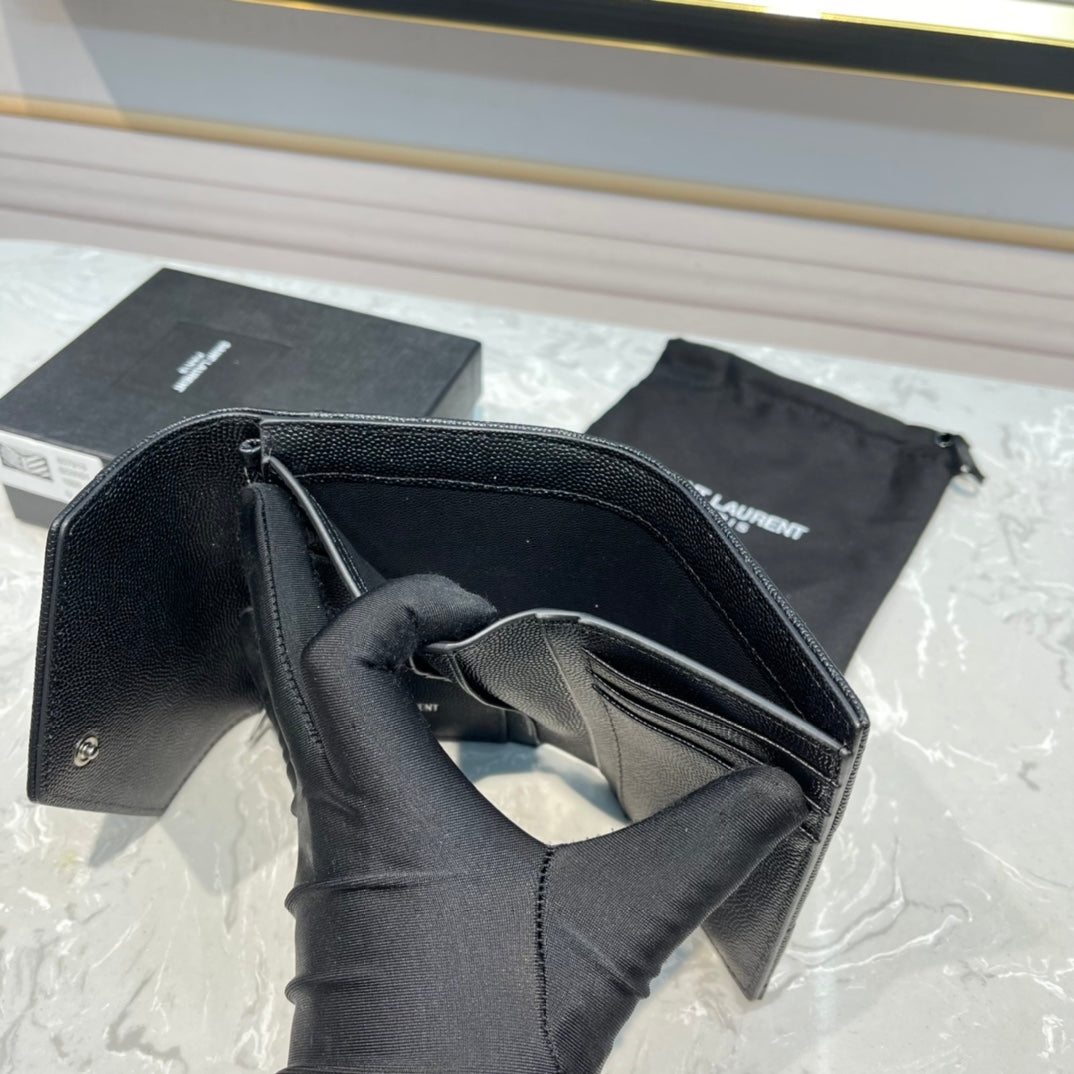 Monogram 12 Full Black Calfskin Card Holder
