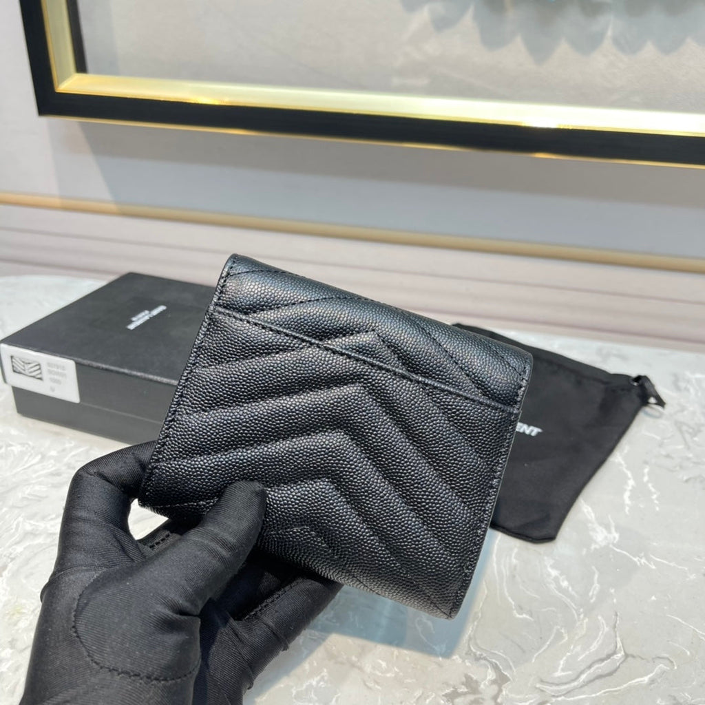 Monogram 12 Full Black Calfskin Card Holder