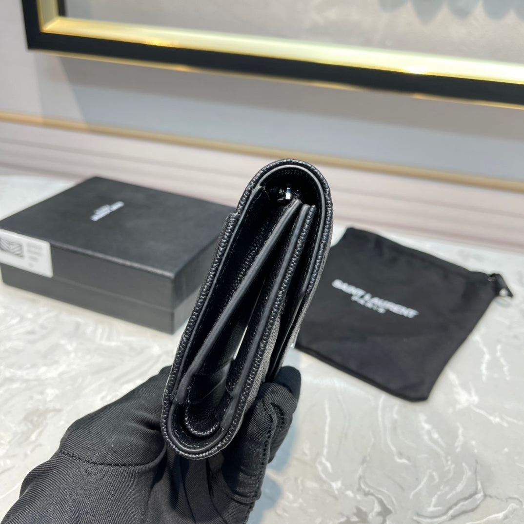 Monogram 12 Full Black Calfskin Card Holder