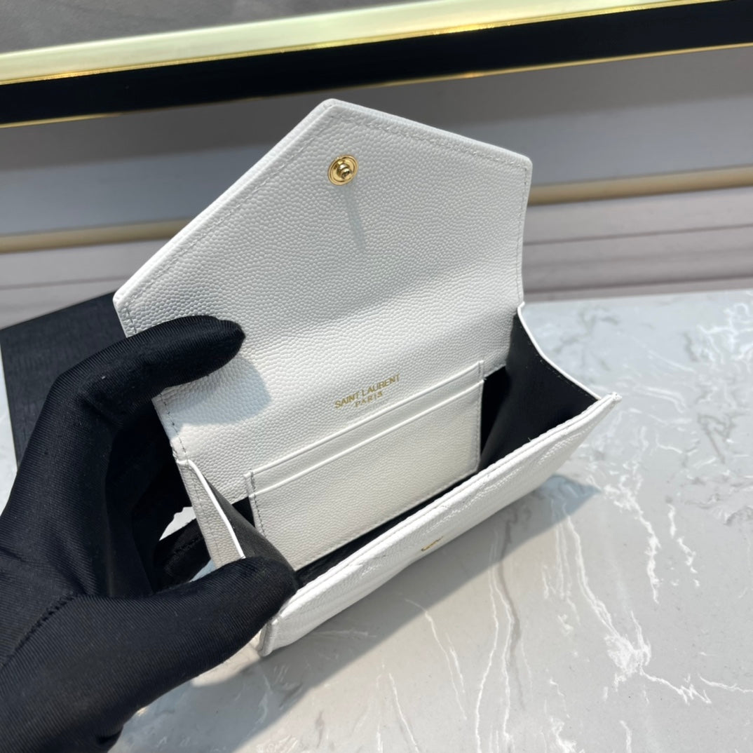 Monogram 12 White Calfskin Card Holder