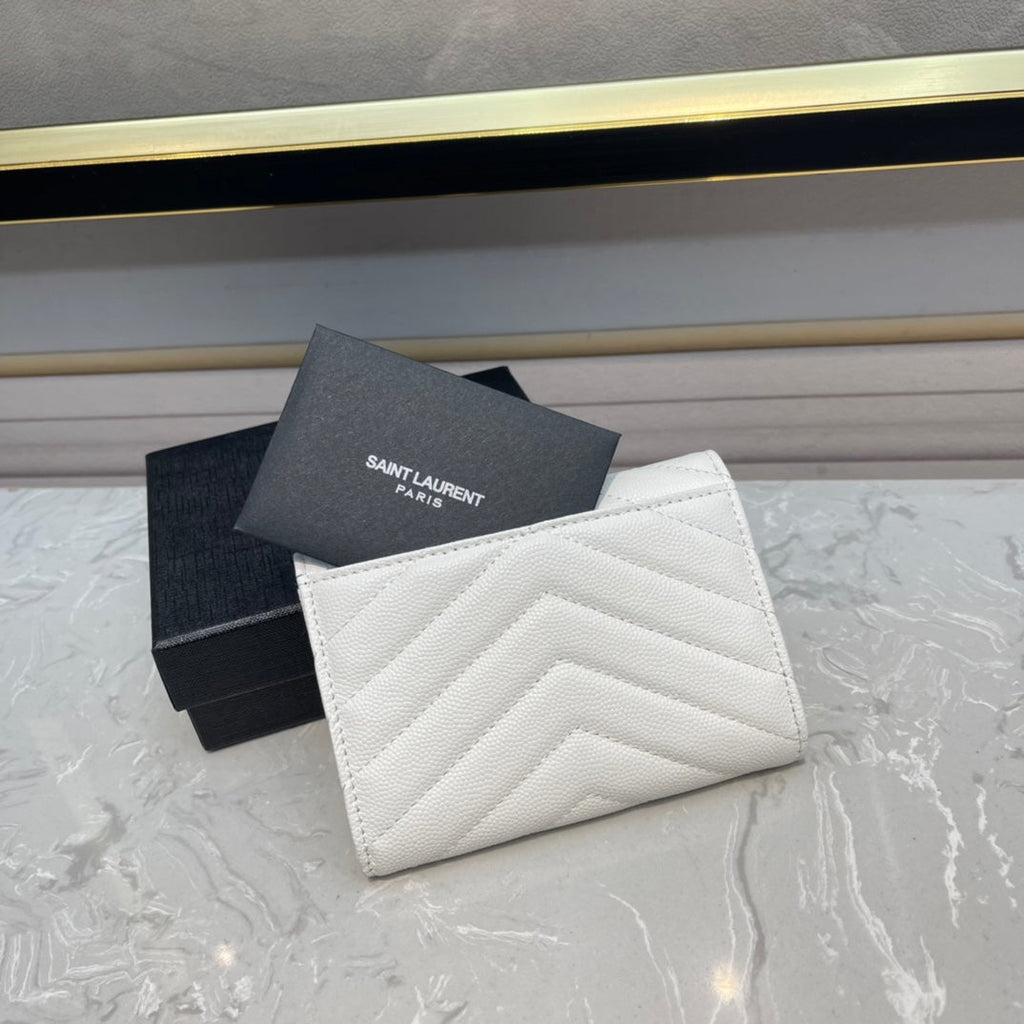 Monogram 12 White Calfskin Card Holder