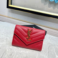 Monogram 12 Cherry Red Calfskin Card Holder