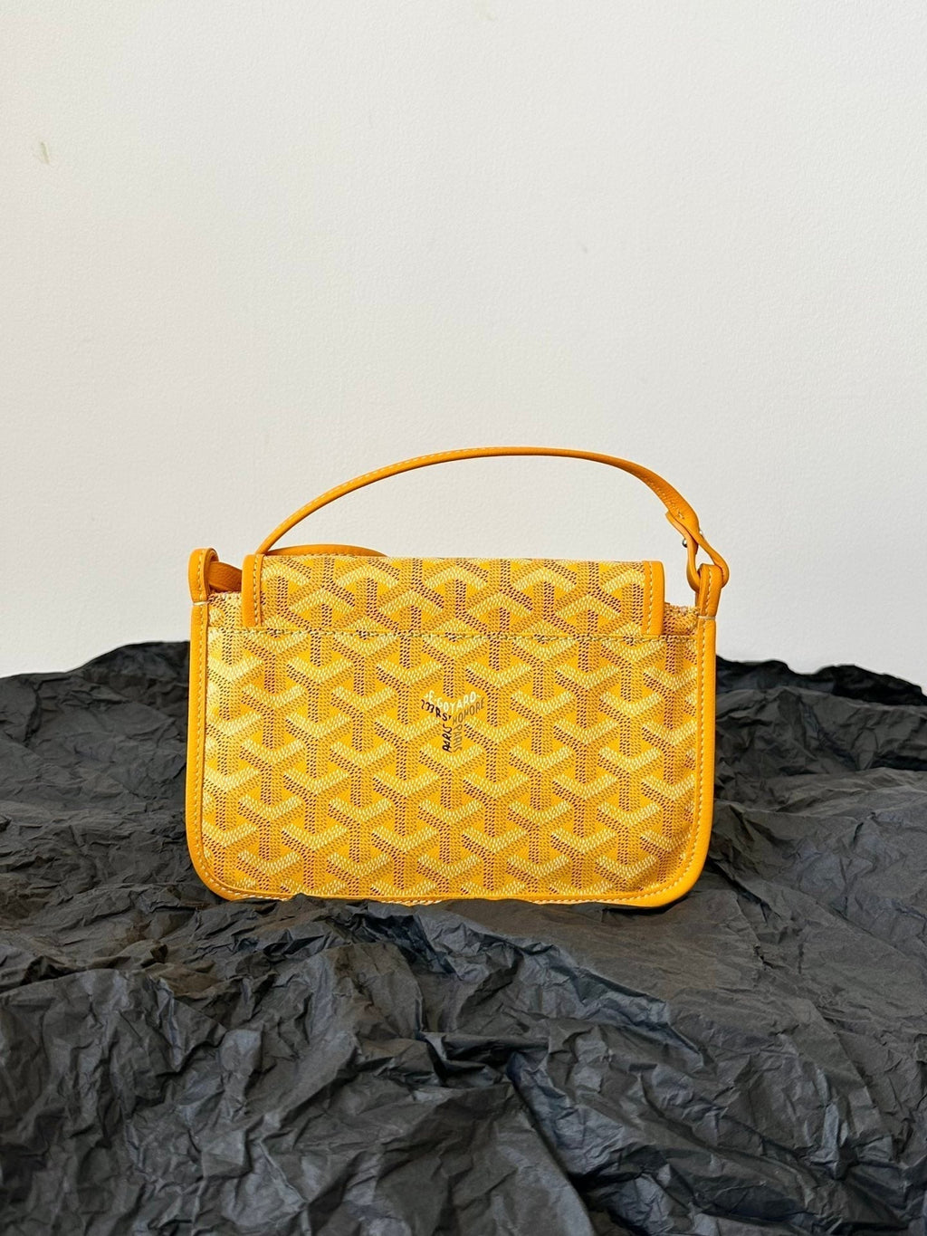 Goyard Plumet Pocket Wallet 20 in Yellow Goyardine Canvas and Lambskin Trim