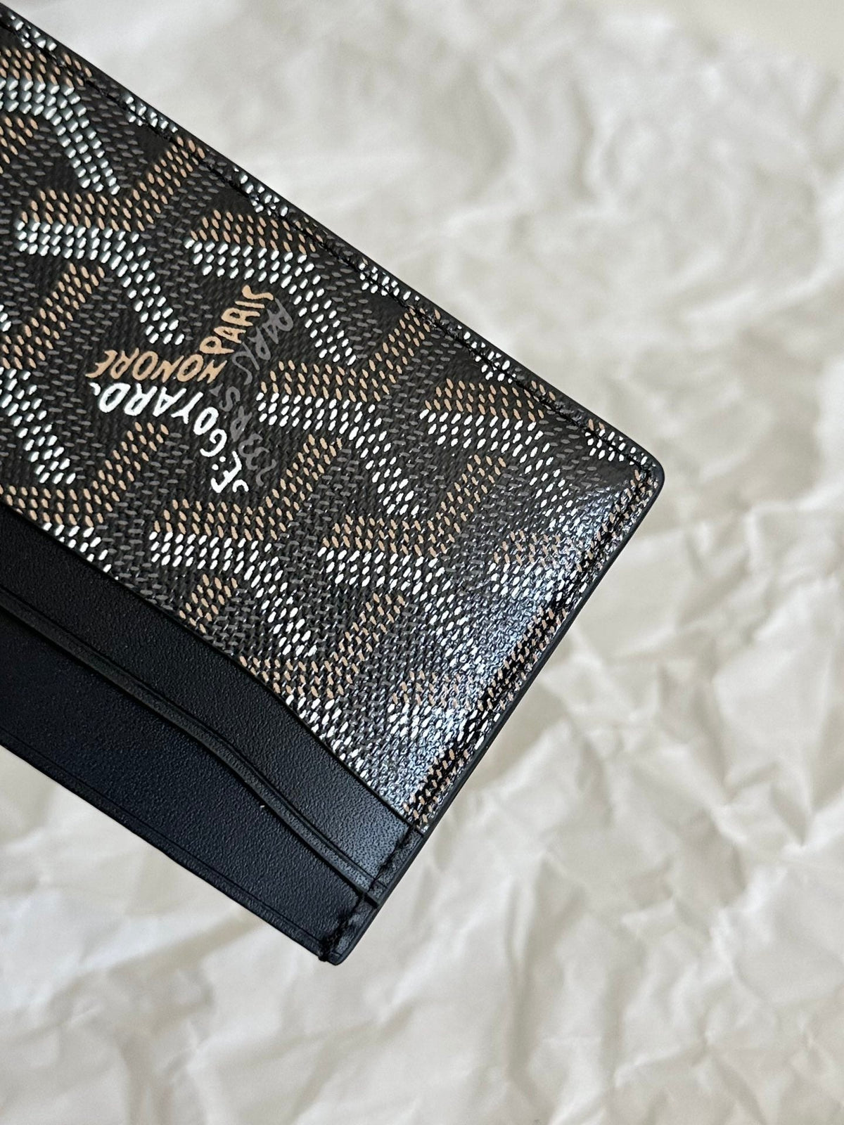 Goyard Saint-Sulpice Card Wallet 10 in Black Goyardine Canvas