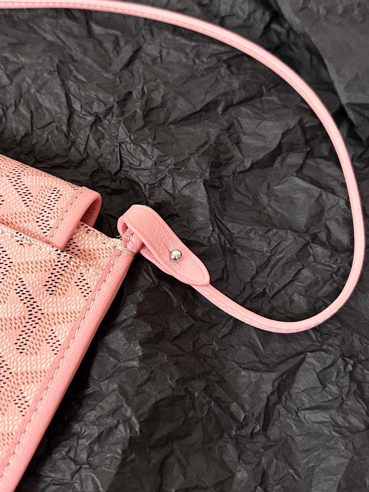 Goyard Plumet Pocket Wallet 20 in Pink Goyardine Canvas and Lambskin Trim