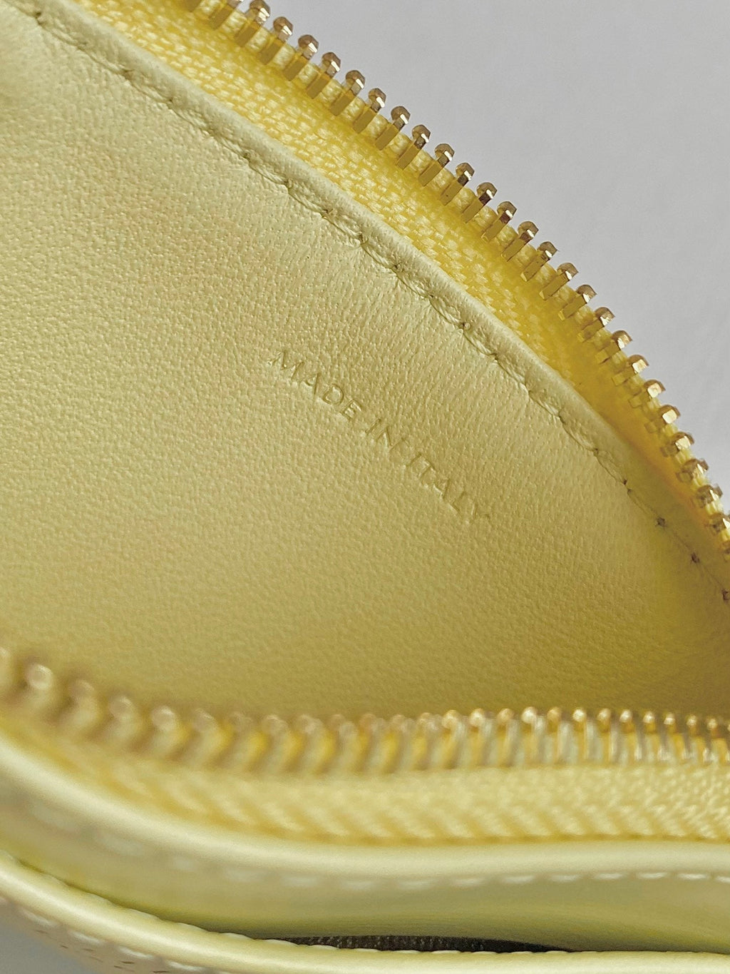 Celine Triomphe 9 Wallet Two-In-One Yellow Pastel Calfskin