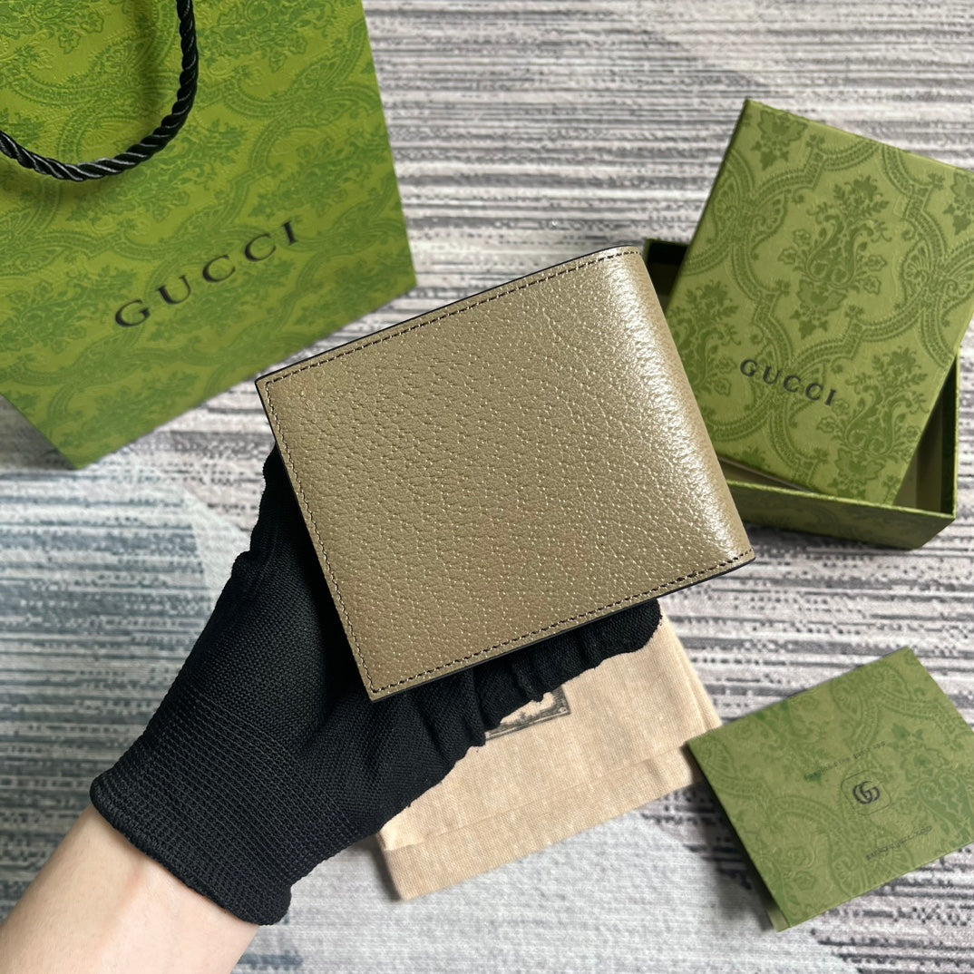 Gucci Marmont 11 Bifold Wallet in Mocha Brown Calfskin