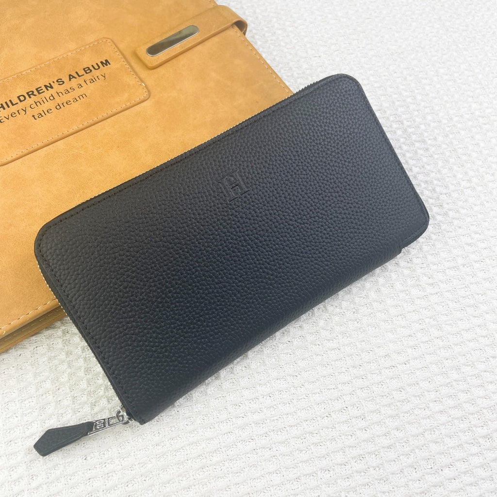 Hermes Silk'In Classic Wallet 20 Black Grained Calfskin