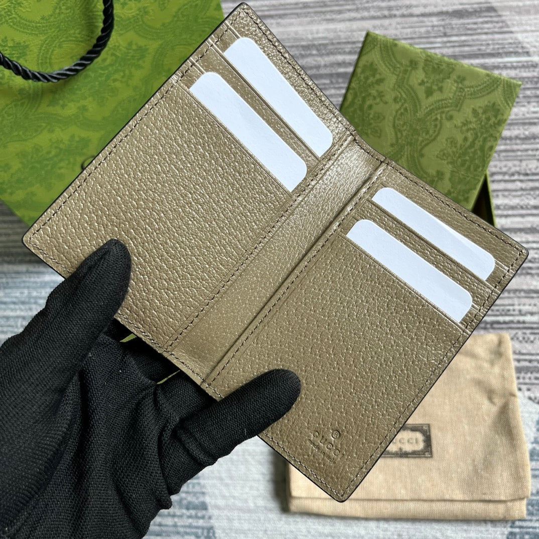 Gucci Marmont 12 Long Wallet in Mocha Brown Calfskin