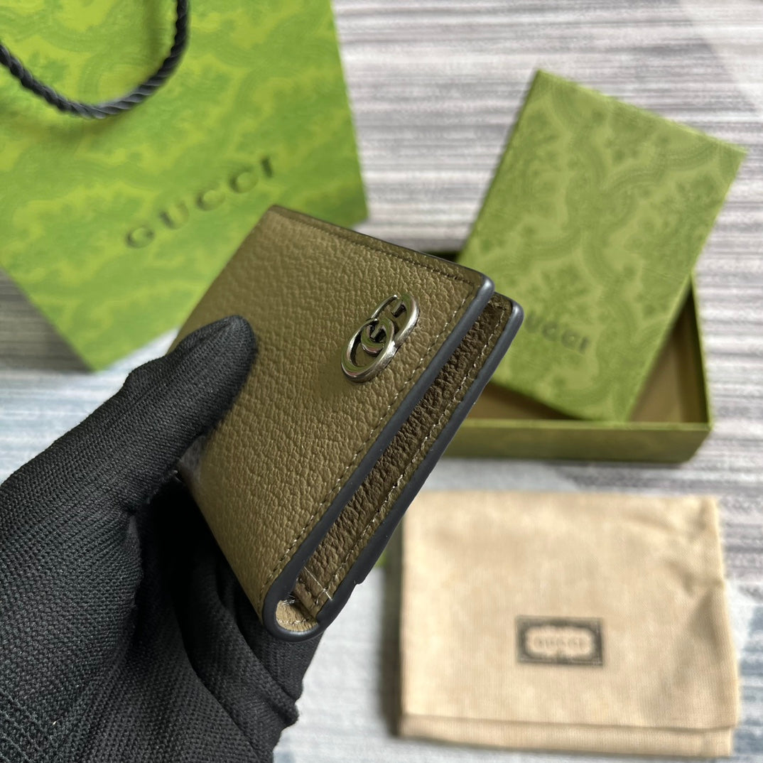 Gucci Marmont 12 Long Wallet in Mocha Brown Calfskin