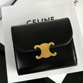 Celine Triomphe 10 Calfskin Wallet Black