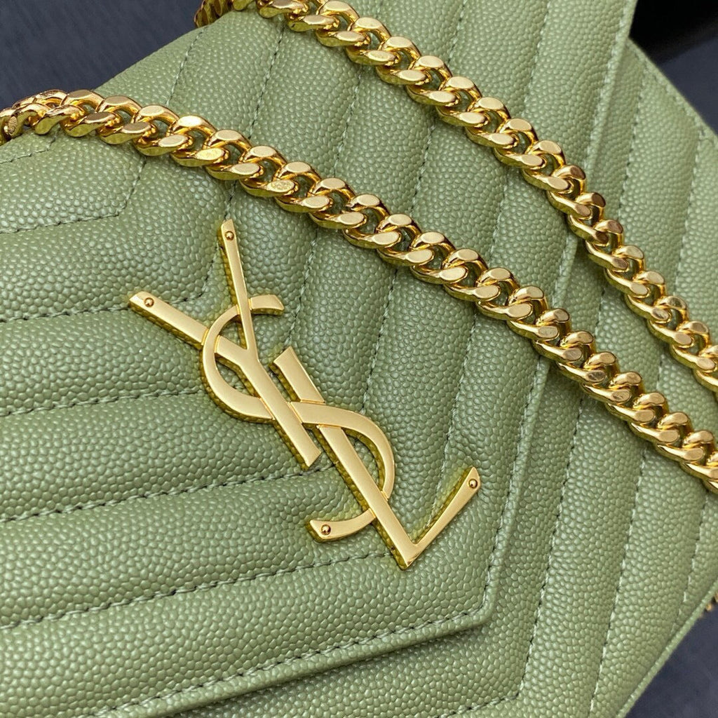 Saint Laurent Monogram WOC 22 Pear