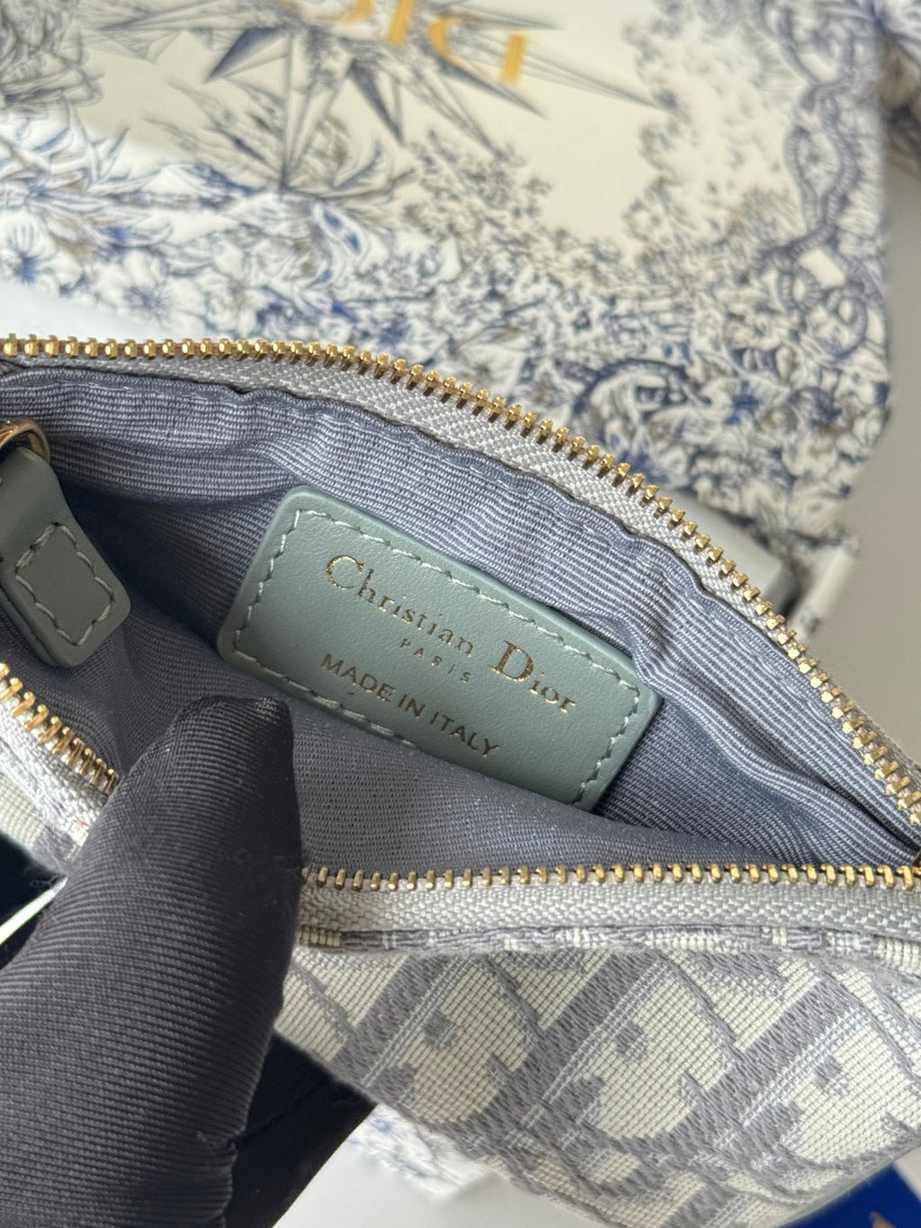 Dior 25S Travel Myrte Zipped Key Case 14 in Gray Oblique Jacquard Canvas