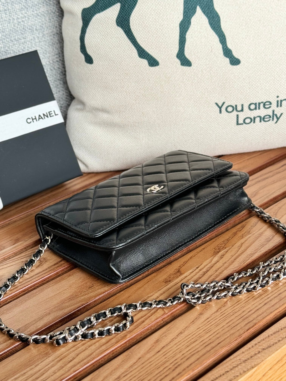 Chanel WOC Entrupy 19 Bag in Black Calfskin