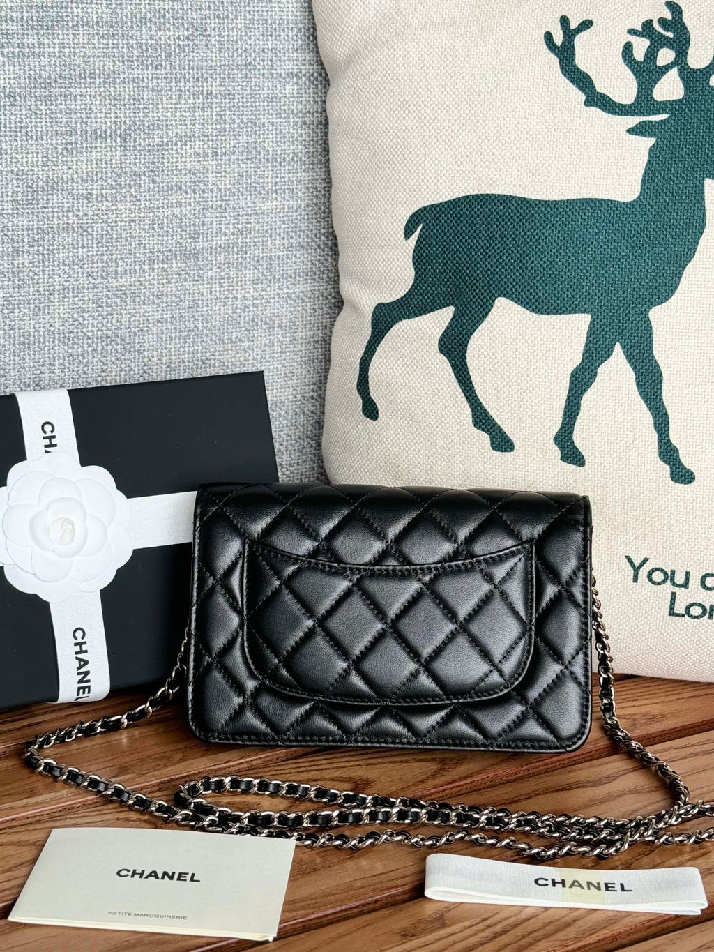 Chanel WOC Entrupy 19 Bag in Black Calfskin