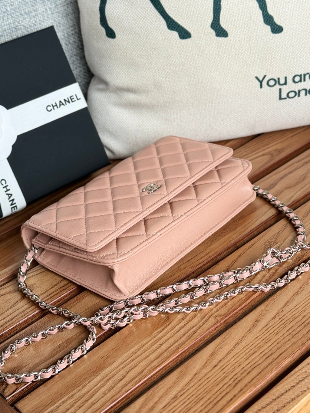 Chanel WOC Entrupy 19 Bag in Light Pink Calfskin