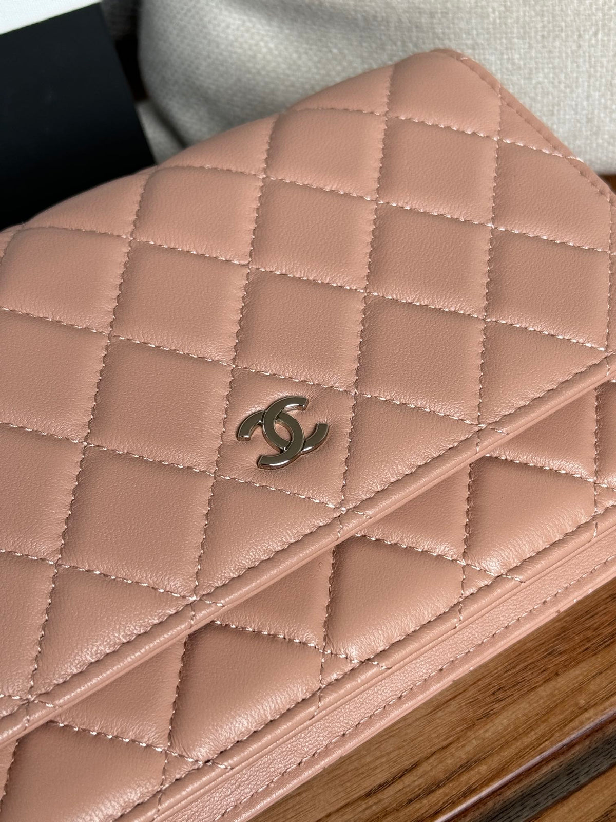 Chanel WOC Entrupy 19 Bag in Light Pink Calfskin