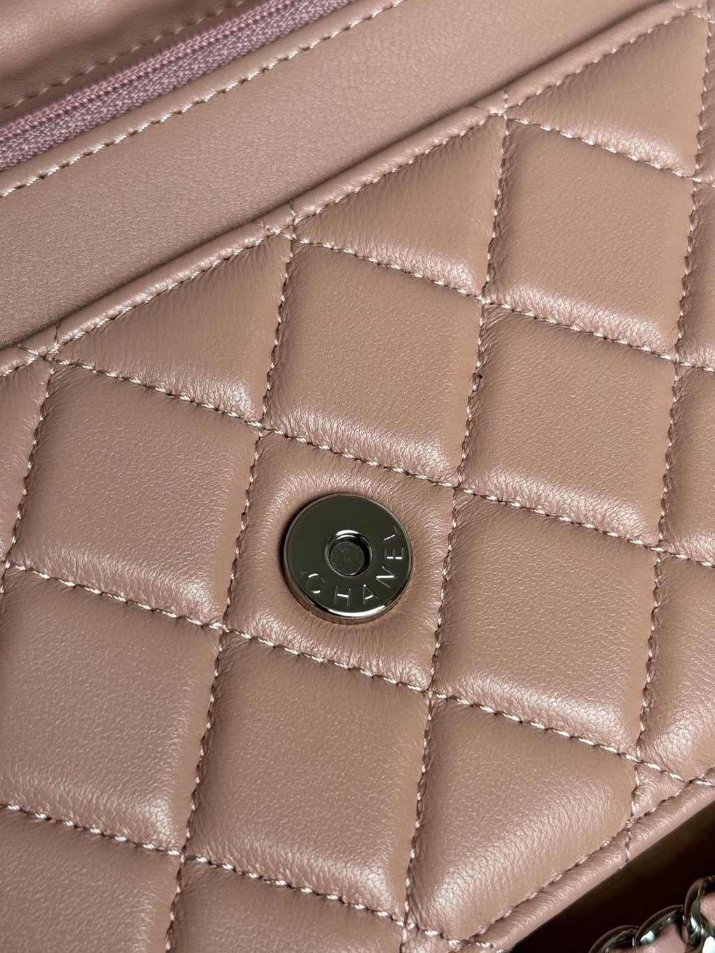 Chanel WOC Entrupy 19 Bag in Light Pink Calfskin