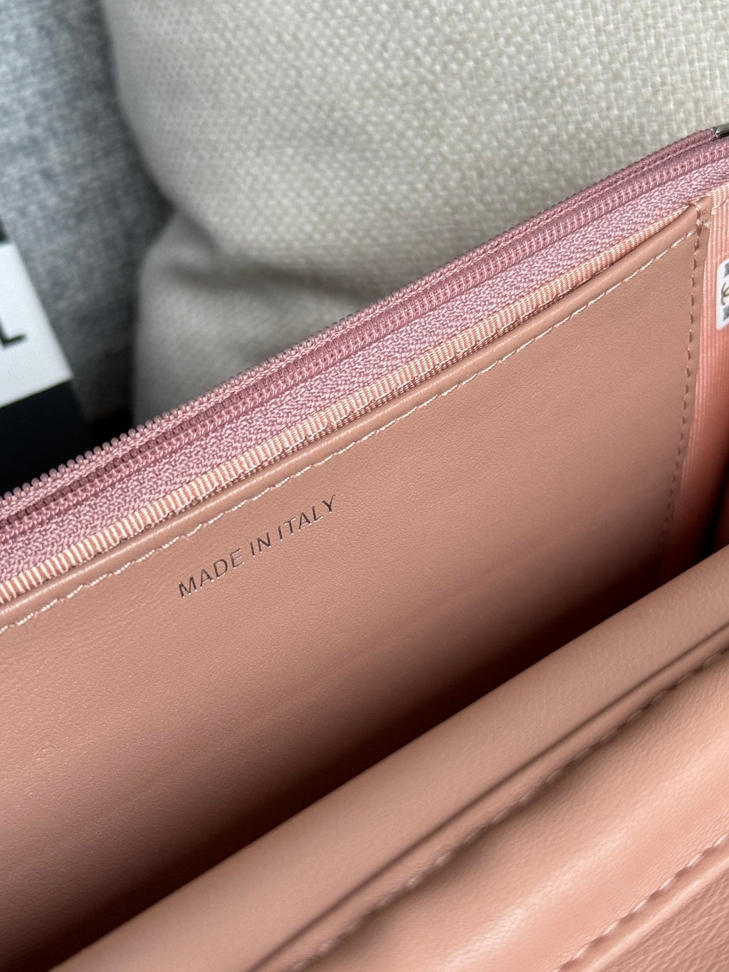 Chanel WOC Entrupy 19 Bag in Light Pink Calfskin