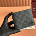 Gucci Interior Bi-Fold Wallet 11 in Grey Calfskin