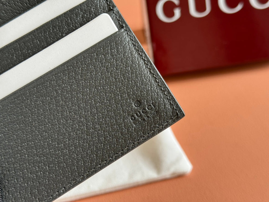 Gucci Interior Bi-Fold Wallet 11 in Grey Calfskin