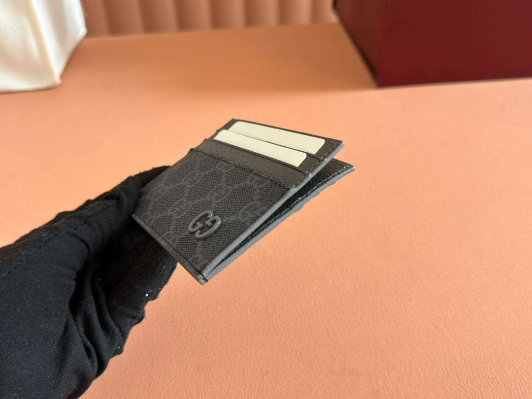 Gucci Card Case 10 in Grey Calfskin