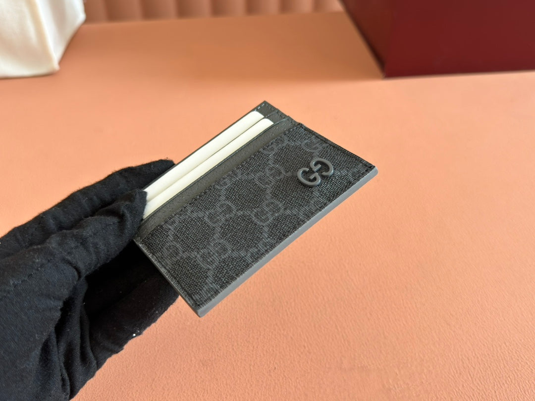 Gucci Card Case 10 in Grey Calfskin
