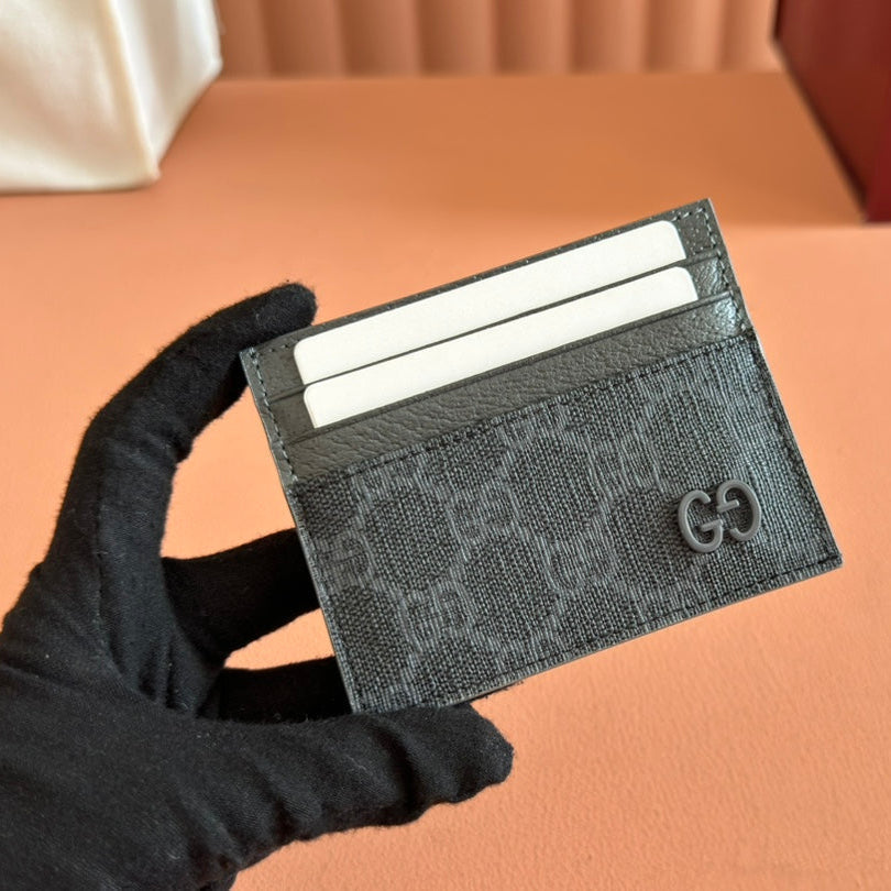 Gucci Card Case 10 in Grey Calfskin