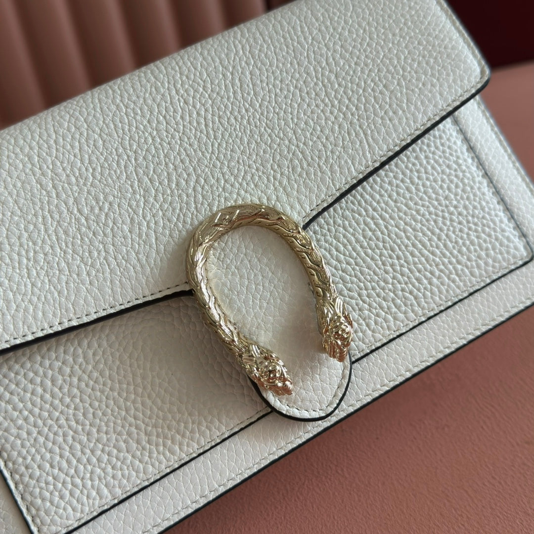 Gucci 25S Dionysus Wallet On Chain 20 in Ivory Calfskin