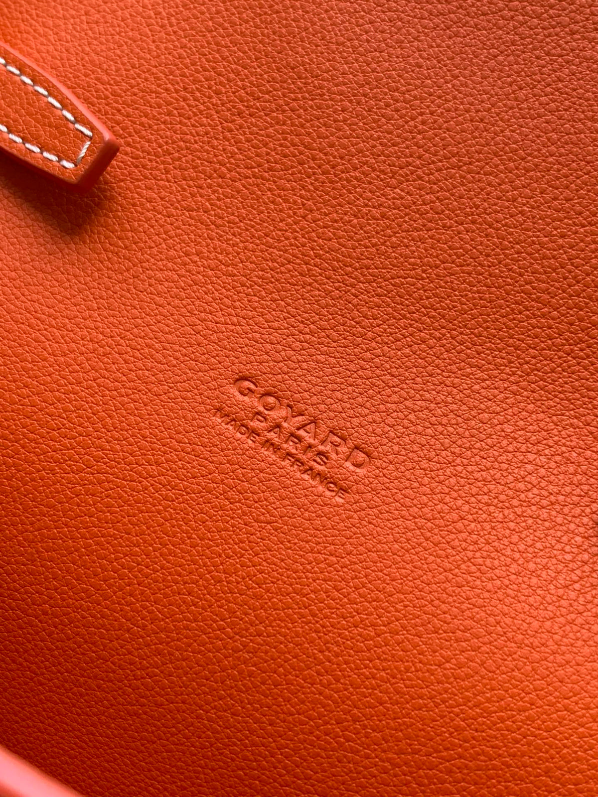 Goyard Chypre Wallet-Pouch 21 in Orange Goyardine Canvas and Calfskin