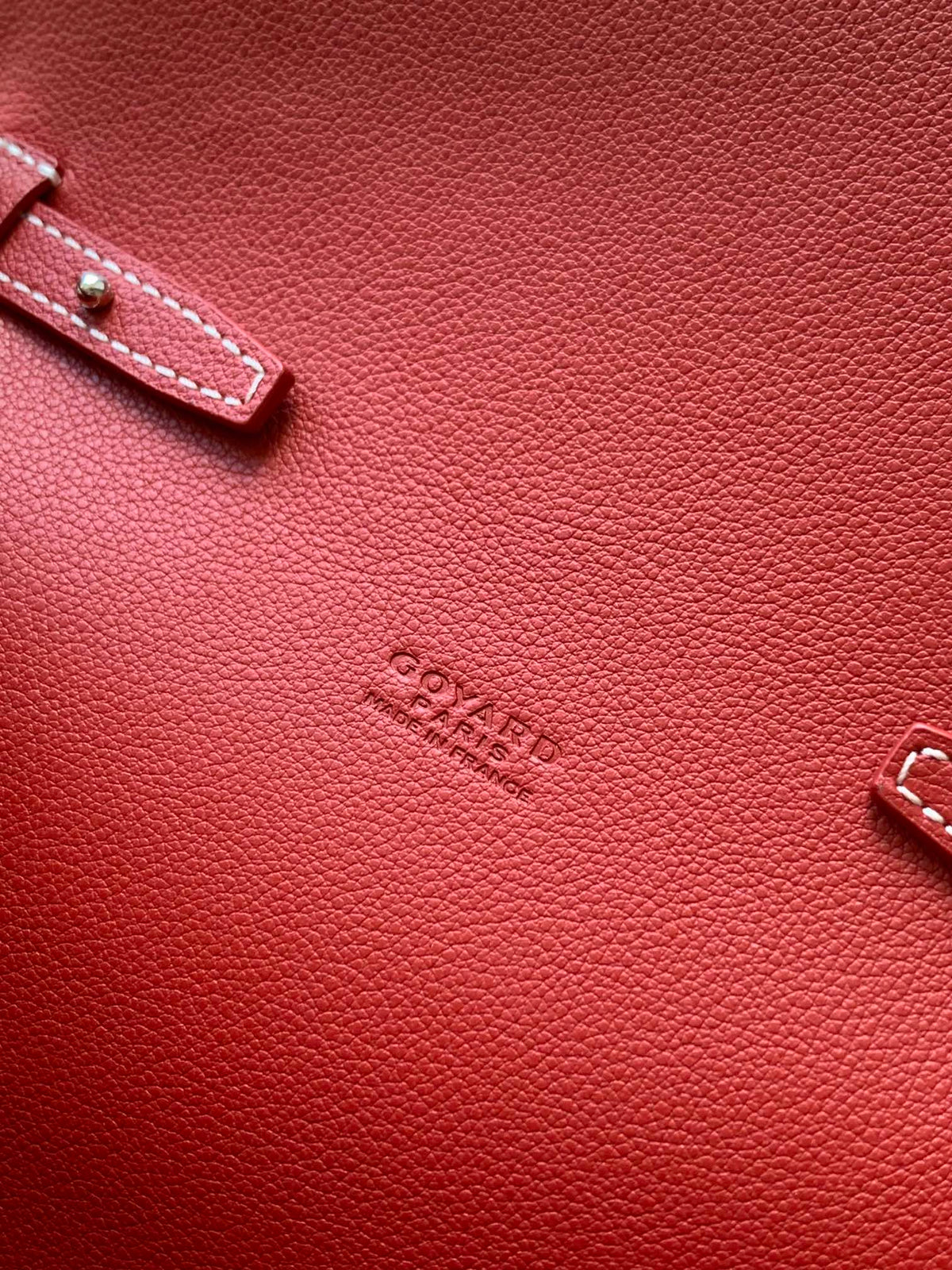 Goyard Chypre Wallet-Pouch 21 in Classic Red Goyardine Canvas and Calfskin