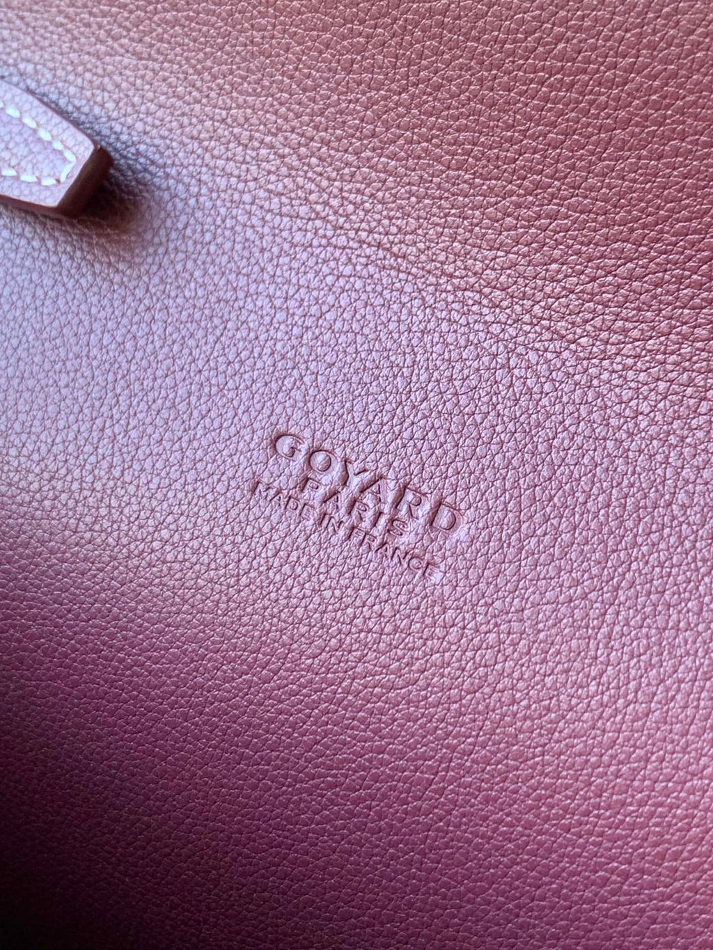 Goyard Chypre Wallet-Pouch 21 in Wine Red Goyardine Canvas and Calfskin