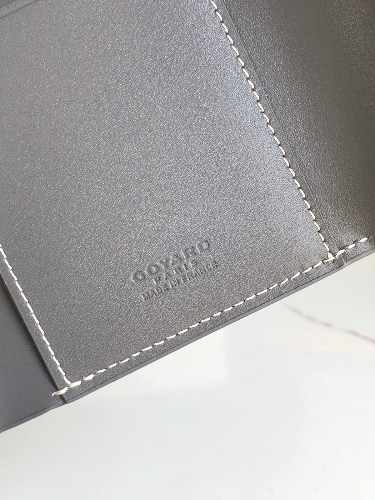 Goyard Saint-Gabriel Wallet 12 in Gray Calfskin and Goyardine Canvas