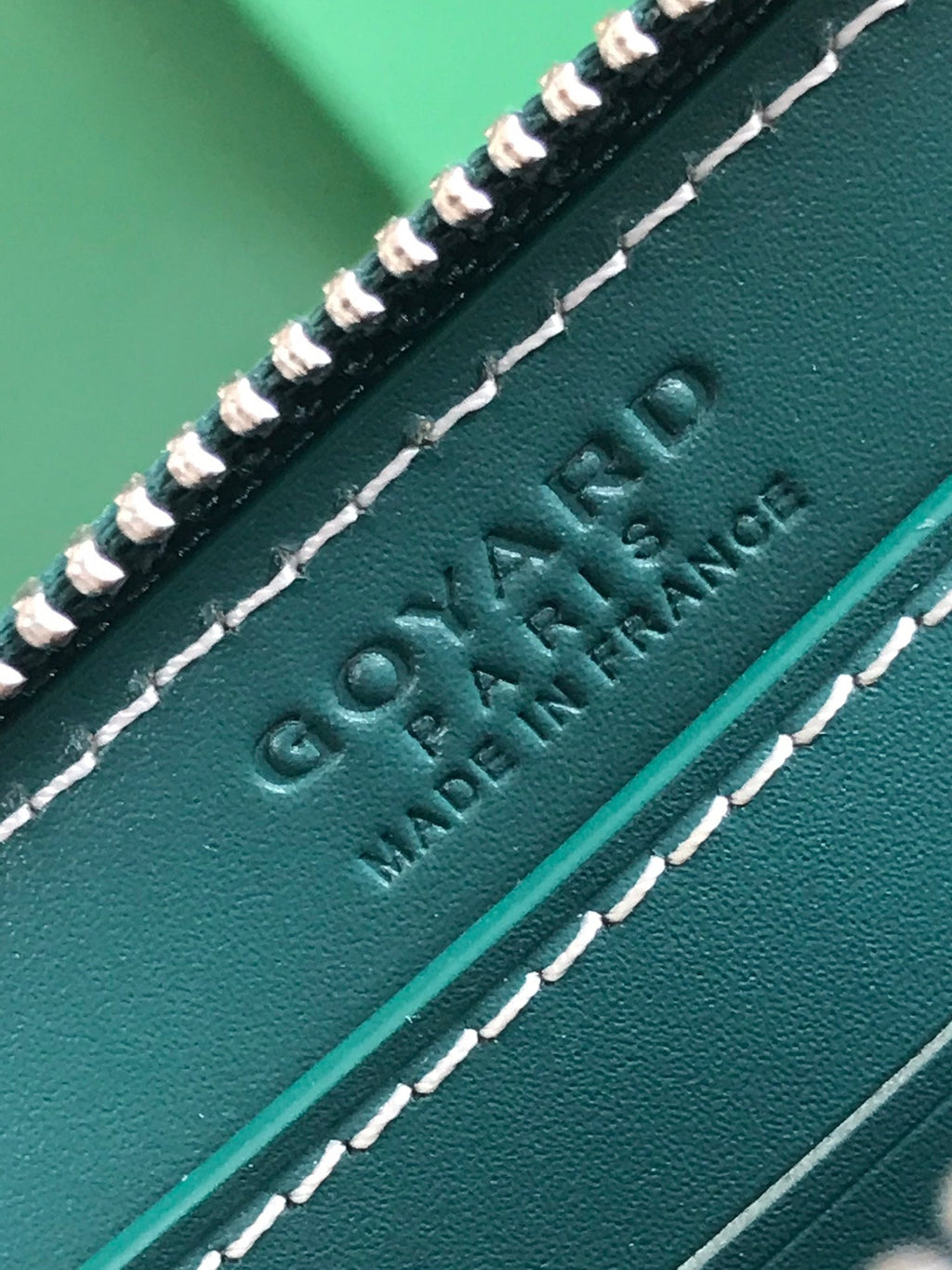Goyard Matignon Mini Wallet 11 in Green Goyardine Canvas and Calfskin