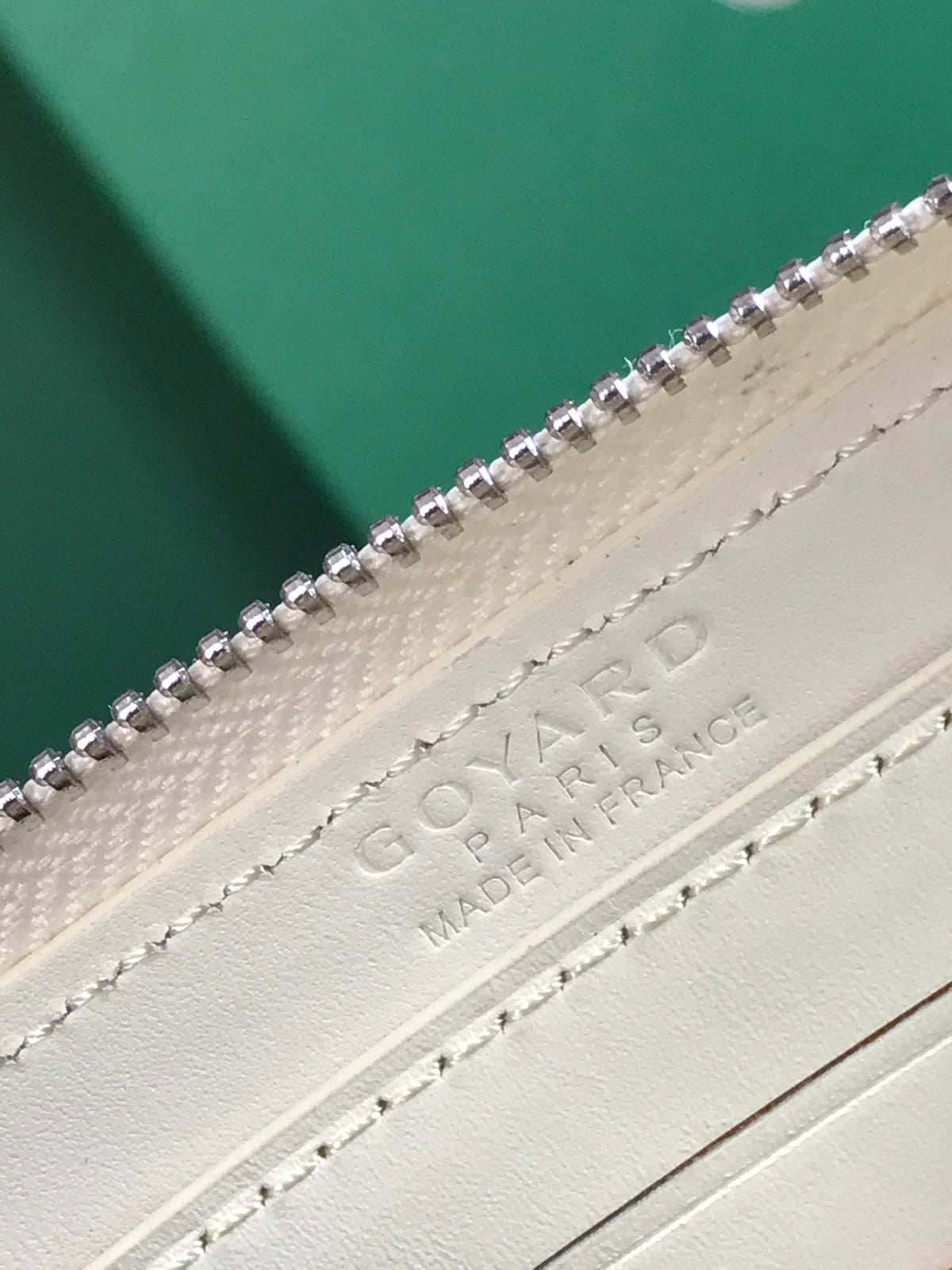 Goyard Matignon Mini Wallet 11 in White Goyardine Canvas and Calfskin