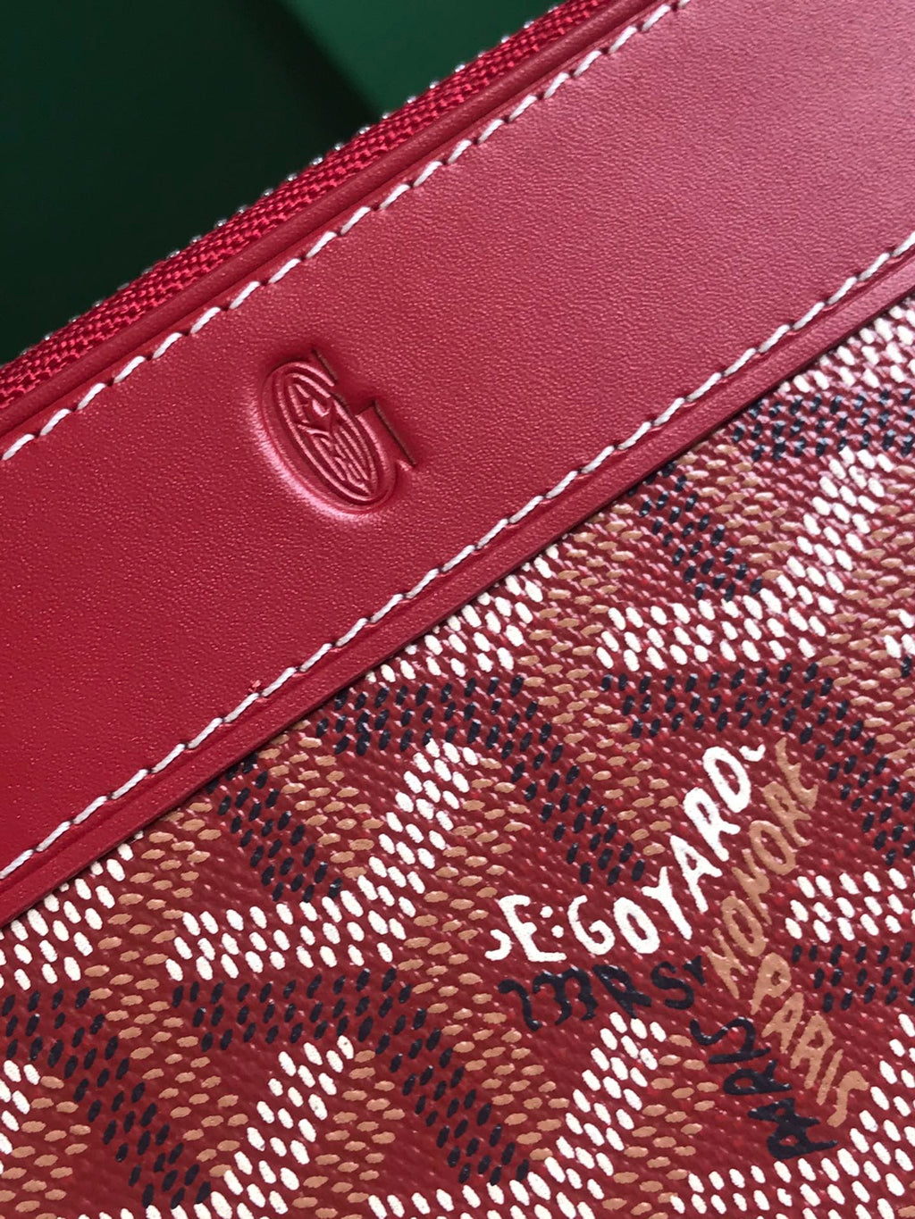 Goyard Matignon Mini Wallet 11 in Classic Red Goyardine Canvas and Calfskin