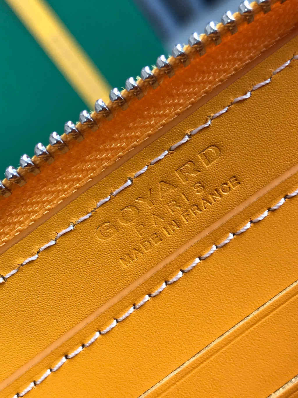 Goyard Matignon Mini Wallet 11 in Yellow Goyardine Canvas and Calfskin